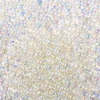 0.4lbs 1-3mm Tiny Glass Beads Iridescent No Hole Crystal Mini Nail Beads Water Droplet Small Glass Balls Bulk for Nail Art Crafts DIY Vases Resin Filler Jewelry Making Supplies - color: Clear AB