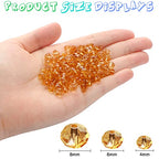 560 Pcs Faceted Rondelle Crystal Beads - Spacer Beads for DIY Craft Bracelets Charms Wind Chimes, 4/6/8mm (Champagne Gold) - color: Champagne Gold