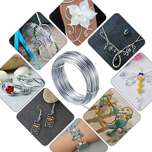 2mm Aluminum Wire, 100 Feet 12 Gauge Bendable Anodized Metal Wire for Sculpting, Jewelry Making, Armature Making, Weaving and Wrapping, Crafting - size: 2mm, style: Silver