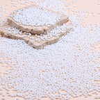2mm Glass Seed Beads Bulk, Cream White 12/0 Tiny Round Seed Bead, Small Mini Pony Craft Beads for Bracelet Necklace Wrist Jewelry Making Beading Weaving DIY Crafts Supplies - color: Cream White