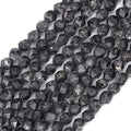 BEADIA Faceted Natural Black Spectrolite Stone Round Beads 8mm 36cm/Strand for Jewelry Making - color: Black Spectrolite, size: 8mm