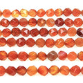 MJDCB Best Sellers Natural Stone Beads Faceted Polygon Red Agate Crystal Energy Stone Healing Power for Jewelry Making(8mm) - color: Red Agate