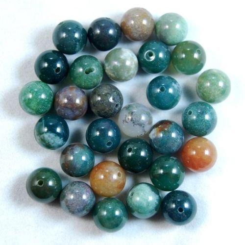 AD Beads Natural Gemstone Round Spacer Loose Beads (6mm 100pcs, Indian Agate) - color: Indian Agate, size: 6mm 100pcs