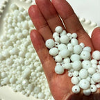 780Pcs Briolette Crystal Glass Beads for Jewelry Making, 3-10mm Faceted White Crystal Beads for Bracelets, Rondelle Glass Beads Bulk for Crafts Wine Charms Wind Chimes Suncatchers - color: Ci-white01