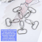 60 Pcs 1 Inch Swivel Lobster Claw Clasps for Keychains, Heavy Duty Zinc Alloy Lanyard Clip with Secure Lock, 360° Rotating Swivel Hooks for Purses, Bags, DIY Crafts and Pet Accessories