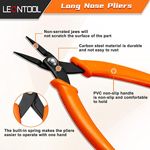 5-Inch Long Nose Pliers Specialty Pointed Nose Tweezer Nose Pliers 1mm Diameter Tip Mini Needle Nose Chain Nose Pliers Flat Smooth Jaw Precision Pliers Jewellery Making Tool - style: Long Nose Pliers