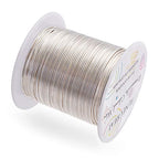BENECREAT 18 Gauge 32 Yards Tarnish Resistant Silver Wire Jewelry Beading Wire for Beading Wrapping and Other Jewelry Craft Making - color: Silver, size: 18 Gauge