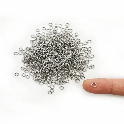 600 Pcs 304 Stainless Steel Jump Rings,5MM Open/Close O Rings,Loop Contactors for Jewelry Making,DIY Crafts, Industrial Repair 1MM Thickness (18 Gauge) - size: 5MM