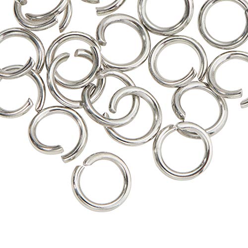 DanLingJewelry 1000 pcs 304 Stainless Steel 18 Gauge Open Jump Rings 8mm for Jewelry Making Connectors Jewelry Finding - color: 1000 pcs - ф8mm δ 1.2mm