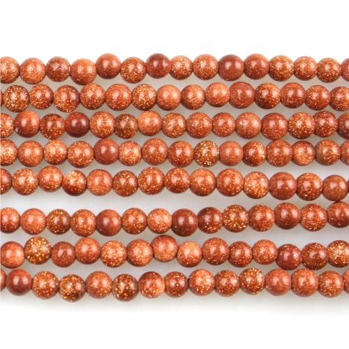 MJDCB 225pcs Small Stone Beads 3mm Golden Sandstone Round Smooth Loose Gemstone Bead for Jewelry Making Bracelets Earrings Necklaces Accessories - color: Golden Sandstone