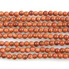 MJDCB 225pcs Small Stone Beads 3mm Golden Sandstone Round Smooth Loose Gemstone Bead for Jewelry Making Bracelets Earrings Necklaces Accessories - color: Golden Sandstone