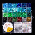 2500 PCS Pony Beads Jewelry Making Kit – 96 Colors, UV Color Changing & Glow Alphabet Beads, Heart Bow Crystal String, Tools, Gift Box for DIY Bracelets, Necklaces - color: Style A