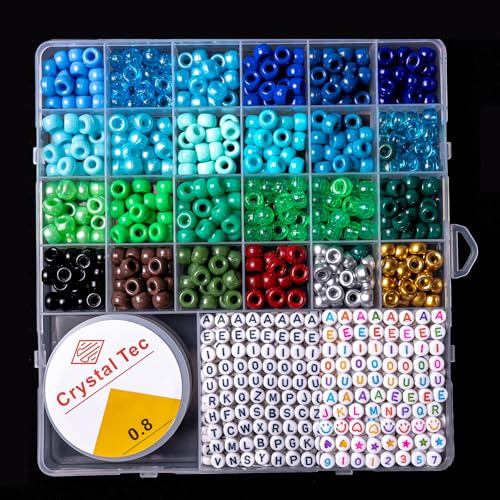 2500 PCS Pony Beads Jewelry Making Kit – 96 Colors, UV Color Changing & Glow Alphabet Beads, Heart Bow Crystal String, Tools, Gift Box for DIY Bracelets, Necklaces - color: Style A