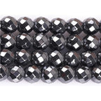 HAAMIIQII 40pcs 10mm Natural Black Hematite Loose Gemstone Beads Faceted Round Spacer Stone Beads for Jewelry Making DIY Bracelets Necklaces Crafting - color: Faceted Round, size: 10mm