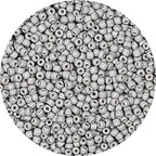 Bala&Fillic Grey Color 4mm Seed Beads About 1200pcs/100Grams in Bag, 6/0 Glass Craft Beads for Making Bracelet and Necklace (Grey) - color: Grey -4mm