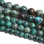10MM 38PCS Natural Stone African Turquoise Loose Beads for Jewelry Making DIY Bracelet - color: African Turquoise, size: 10mm