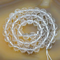 AD Beads Natural Smooth & Faceted Clear Quartz Gemstone Round Loose Beads 15.5" 4mm 6mm 8mm 10mm 12mm 14mm (8mm, Faceted) - color: Faceted, size: 8mm
