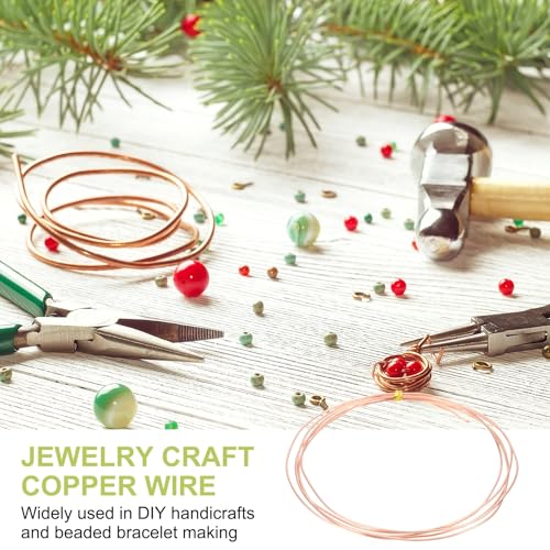 PATIKIL 99.9% Pure Copper Wire for Jewelry Making, 18 Gauge (1mm) Copper Craft Wire 4.9 Feet Beading Jewelry Making Supplies for Crafting Wreath Electroculture Gardening - size: 18 Gauge x 4.9 Feet