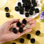 FASHEWELRY 30Pcs Acrylic Letter G Beads with Large Hole Big Plastic Letter Blocks European Beads 3D Letters Chunky Vowel Initial Alphabet Bead for Key Chains Necklace DIY Arts Craft Projects - color: Black, size: G