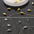 Magnetic Necklace Clasp, 24 Pairs Bracelet Clasps and Closures Jewelry Safety Locking Connectors Jewelry Clasp Converter Necklace Extender and Shortener Bracelet Helper Tool (Gold, Silver)