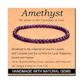 MASSIVE BEADS Handmade Yoga Stretch Elastic Bracelet Natural Stone Crystal Healing Power Energy Gifts for Unisex Adult 4mm 6mm 8mm 10mm - color: Amethyst(Love Guardian), size: 4mm