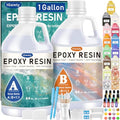 IGaiety 1 Gallon Epoxy Resin, Epoxy Resin Kit, Crystal Clear Epoxy Kit, No Yellowing Self-Leveling Deep Pour Epoxy Resin High-Glossy Casting Perfect for Crafts, Table Tops(0.5 Gallon x 2) - size: 1 Gallon
