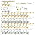 SUNNYCLUE 1 Box 160Pcs Stainless Steel Earring Hooks Real 18K Gold Plated Fish Hook Earring Wires Hypoallergenic Ear Wires French Hooks Earrings Components Findings for Jewelry Making Replacement Kit - color: 160pcs 18k Gold Plated & Stainless Steel Earri