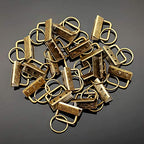 SPEEDWOX Key Fob Pliers and 20 Sets 1.25 Inch Key Fob Hardware with Split Rings Antique Brass Webbing Fabric Crafts Wristlet Set Glass Breaking Pliers Tools with Rubber Tips - size: 1.25" Antique Brass
