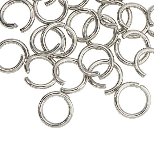 DanLingJewelry 1000 pcs 304 Stainless Steel 17 Gauge Open Jump Rings 10mm for Jewelry Making Connectors Jewelry Finding Stainless Steel Color - color: 1000 pcs - ф10mm δ 1.4mm