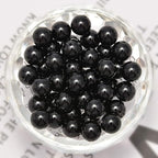 100pcs Natural Stone Beads 8mm Black Onyx Round Genuine Real Stone Beading Loose Gemstone Hole Size 1mm DIY Charm Smooth Beads for Bracelets Necklaces Earrings Jewelry Making Crafts - color: Black Onyx