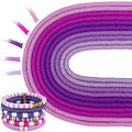 MIIIM 3600 PCS 10 Strands Clay Beads Polymer Clay Beads for Jewelry Making, Vinyl Heishi Beads 6mm for Surfer Bracelets Necklace Making (Purple) - color: Purple
