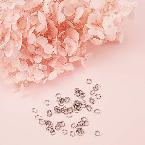 DanLingJewelry 1000 pcs 304 Stainless Steel 24 Gauge Open Jump Rings 4mm for Jewelry Making Connectors Jewelry Finding Stainless Steel Color - color: 1000 pcs - ф4mm δ 0.6mm