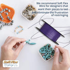 Soft Flex 49 Strand Beading Wire - Medium 0.19 Diameter - 30 Feet Nylon Design Wire - style: Purple Amethyst