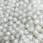 Cube 400pcs Faceted Square Transparent 8mm Glass Crystal Spacer Beads, Round Beads Inside for Jewelry Making (Clear) - color: Clear