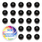 NCB 100pcs Original Natural Stone Beads Gemstone Round Loose Beads 6mm 8mm 10mm (Black Onyx Agate, 6mm 100Beads) - color: Black Onyx Agate, size: 6mm 100Beads