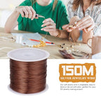 492FT Jewelry Wire 32 Gauge Tarnish-Resistant Copper Beading Wires Roll Bulk for DIY Crafts Jewelry Making, Red Brown - color: Red Brown, size: 0.2mm