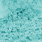 2000pcs Cyan Clay Beads for Bracelets Making, Flat Round Polymer Clay Beads 6mm Spacer Heishi Beads for Jewelry Making Earring Bracelets Necklace - color: Cyan 11
