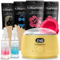 KoluaWax Premium Waxing Kit for Women - Beginner Friendly - Complete Wax Kit that includes 14oz of Wax Beads, Applicator, Pre and Post Care, Suitable for Sensitive Skin (Sun) - color: Sun