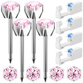 Nunpag 12 Pcs Ear Piercing Kit Disposable Ear Piercing Gun Kit with 4 Pcs 6 Prong Setting Cubic Zirconia Earrings Stud 316L Stainless Steel Easy to Use at Home Self Ear Piercer Gun Kit Tool, Silver - color: Silver-Pink