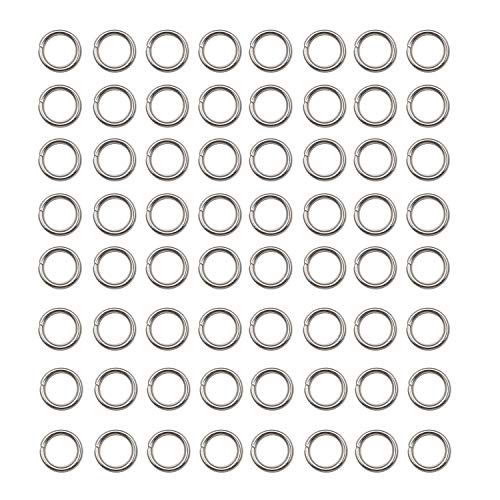 1000 pcs Stainless Steel Split Rings Jump Rings Connector Rings for Jewelry Making Necklaces Bracelet Earrings Keychain DIY Craft (12603-6mm) - size: 6mm