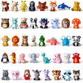 Ferreve 40 Pcs 3D Animal Silicone Focal Beads for Pens, Keychain Making, Focal Beads Bulk for Beadable Keychain DIY Crafts Bracelet Necklace Phone Chain Charms Jewelry Making(Vivid Style) - style: Vivid Style