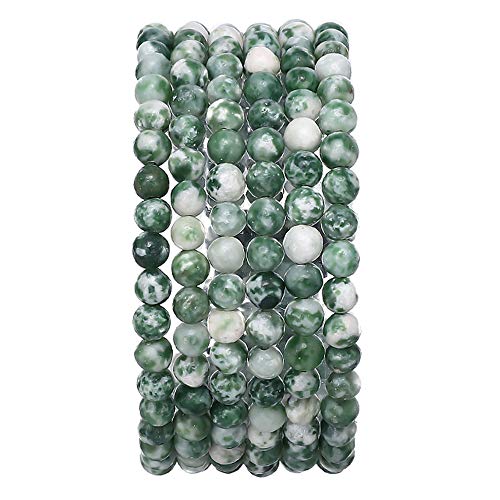 BEADIA Natural African Jade Stone Round Loose Semi Gemstone Beads for Jewelry Making 4MM 38cm/Strand - color: African Jade, size: 4mm