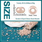 Craftdady 11/0 Metallic Gold Round Glass Seed Beads 2.3mm Tiny Round Ball Loose Pony Spacer Beads About 5300Pcs for Jewelry Making Hole: 1mm - color: Metallic Gold, 2.3mm