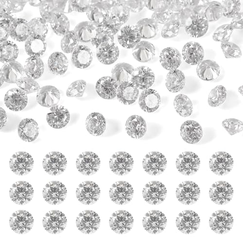 FASHEWELRY 300Pcs 2mm Cubic Zirconia Cabochons Tiny Rhinestone Clear Pointed Back Faceted Crystal Diamante for Nail Art Craft Replacing Jewelry Grade AAA - color: Clear, size: 2mm