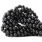 45PCS 8mm Black Smooth Polish Onyx Agate Gemstone Round Loose Beads for Jewelry Making 1 Strand 15" - color: Black Onyx, size: 8mm 45PCS
