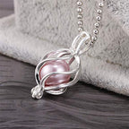 Mixed Pearl Cage Locket Pendants Set, Essential Oil Diffuser DIY Necklace Bracelet Jewelry Making Craft, Bulk Beads Aromatherapy Diffuser Charms Gifts for Women Girls - color: Random 30pcs Silver