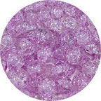 100pcs Crackle Glass Beads 10mm Round Crystal Glass Spacer Crafts Beads for Jewelry Making Necklace Bracelet Earrings DIY Crafts(Purple) - color: Purple, size: 10mm