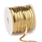 33 Feet Gold Snake Chains Roll, 3mm 18K Gold PVD Plated 304 Stainless Steel Flat Snake Chain Bulk Spool for Jewelry Making DIY Craft - color: 3.0mm Gold Flat Snake Chains