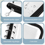 Jewelry Storage Book Set Transparent Travel Jewelry Organizer with Anti-Oxidation Pocket Traveling Necklace Earring Organizer for Ring, Bracelets, Postcard(120 Grids +75 Thicken PVC Zipper Bags)