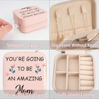 New Mom Jewelry Box 1st Mothers Day Valentines Gifts for New Mom First Time Mother Pregnancy Congratulations Gender Reveal Baby Shower Gifts for Expecting Moms Soon to Be Mommy Jewelry Case - color: new mom